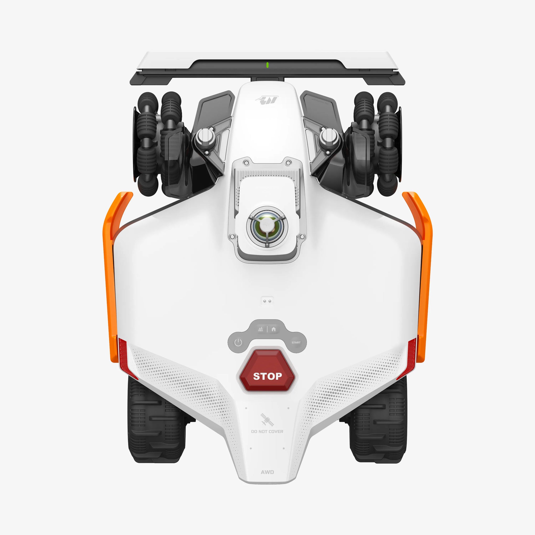 MAMMOTION LUBA 3 AWD Frontansicht – KI Dual-Kamera & LiDAR-Sensor
