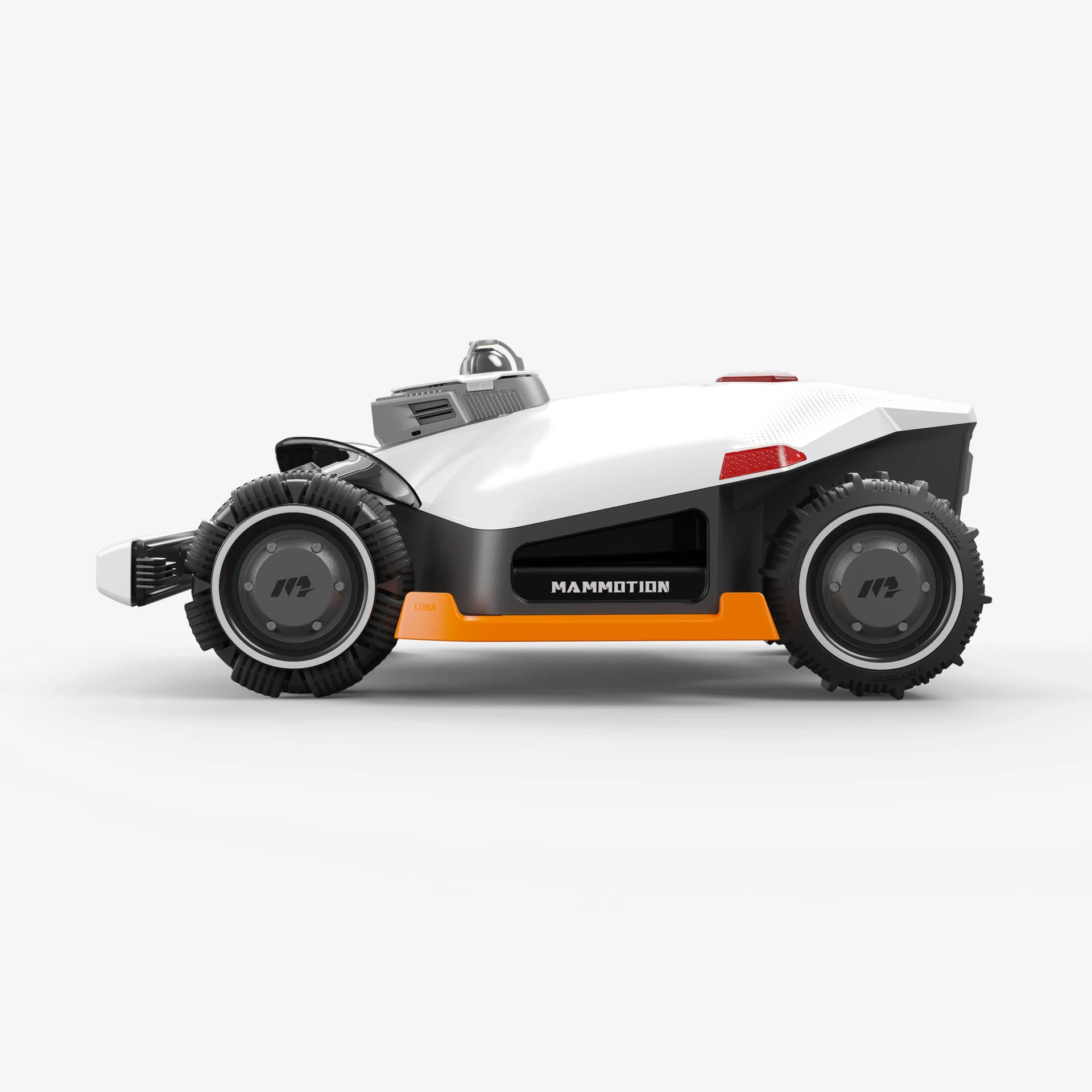 MAMMOTION LUBA 3 AWD Mähroboter seitliche Ansicht – kompaktes Design