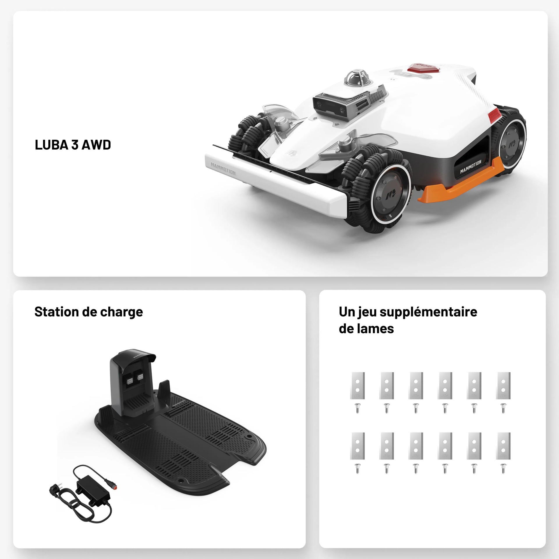 MAMMOTION LUBA 3 AWD Lieferumfang & technische Daten – Mähroboter Zubehör