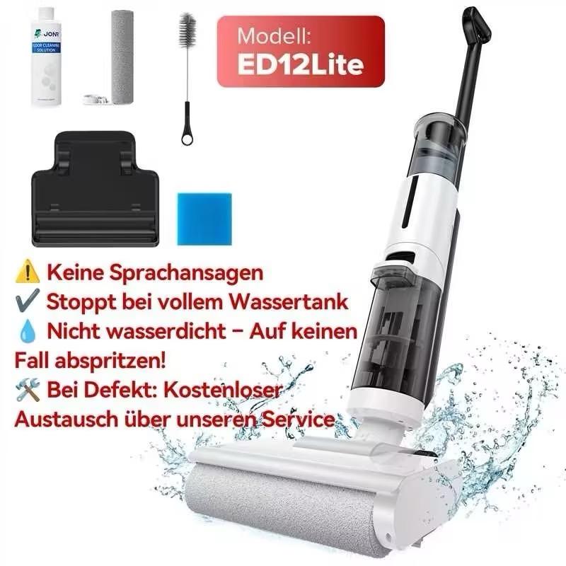 JONR ED12 Akku-Wischsauger Selbstreinigend – 3-in-1 Nass-Trockensauger für Hartböden