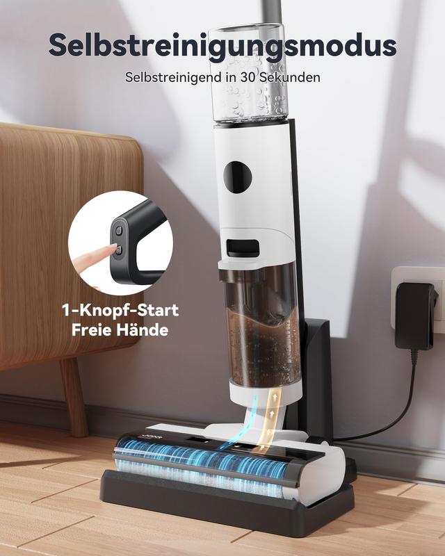 Selbstreinigungsfunktion der Bürstenrolle beim JONR ED12 Bodenreiniger